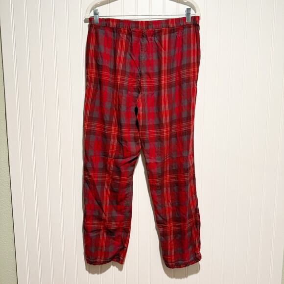 Soft Surroundings Night Divine Red Plaid Flannel Pajamas Size Small - Picture 14 of 14